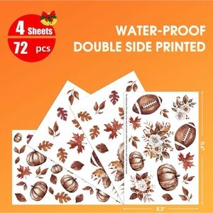 NIP- Autumn Themed Waterproof Window Cling